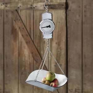 Hanging Distressed White Produce Scale