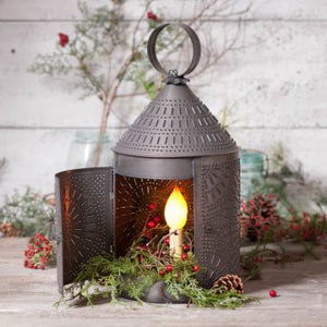 Firehouse Lantern 17" in Kettle Black