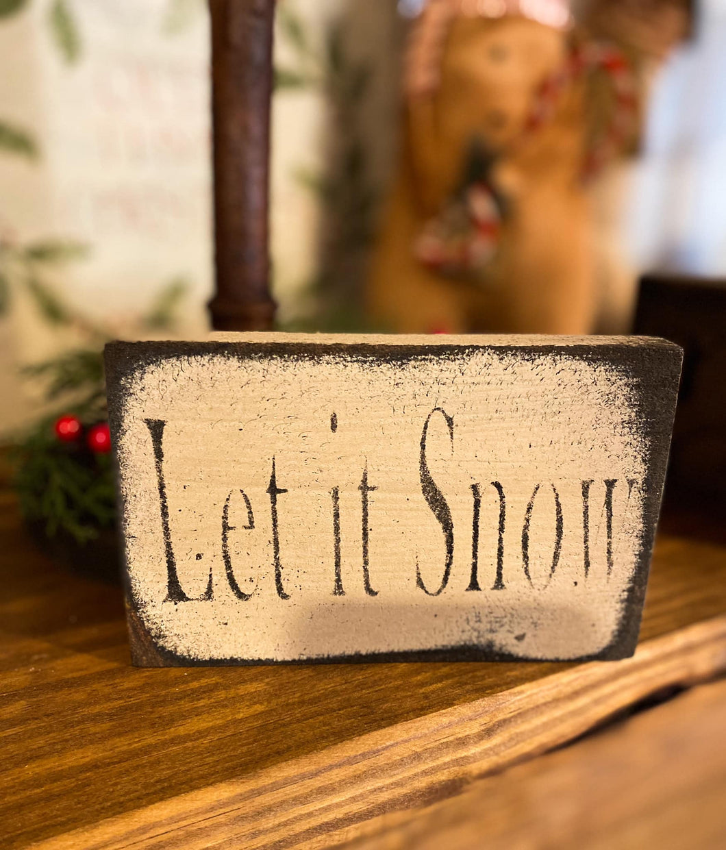 Let it Snow Wood Sign